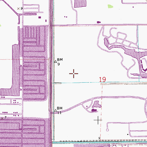 Topographic Map of Sandpiper Elementary School, FL