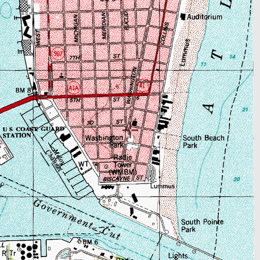 Topographic Map of Sanford L Ziff Jewish Museum of Florida, FL