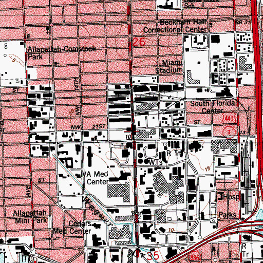 Topographic Map of Santa Clara Station, FL