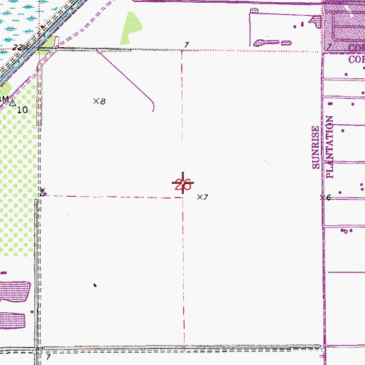 Topographic Map of Sawgrass Mills Shopping Center, FL