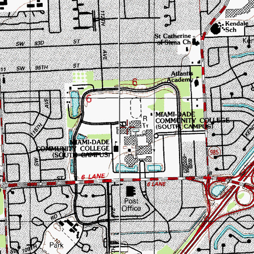 Topographic Map of School for Advanced Studies - South, FL
