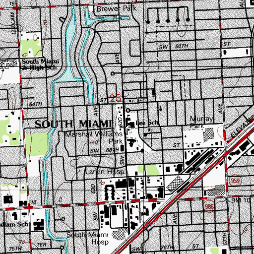 Topographic Map of Rosie Lee Wesley Center, FL