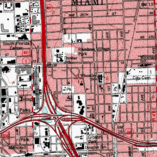 Topographic Map of Saint Agnes Day Care Center, FL