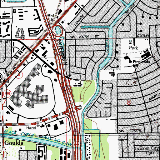 Topographic Map of Saint Faith's Episcopal Day School, FL