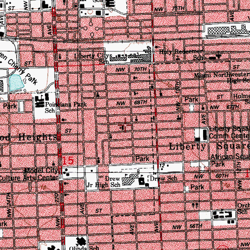 Topographic Map of Saint James African Methodist Episcopal Day Care Center, FL