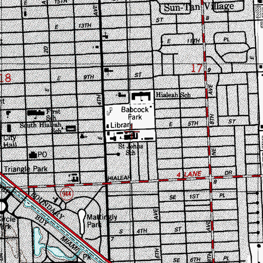 Topographic Map of Saint John the Apostle School, FL