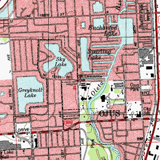 Topographic Map of Saint Lawrence Child Care Center, FL