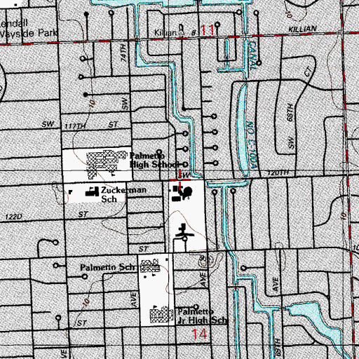 Topographic Map of Saint Louis Covenant School, FL