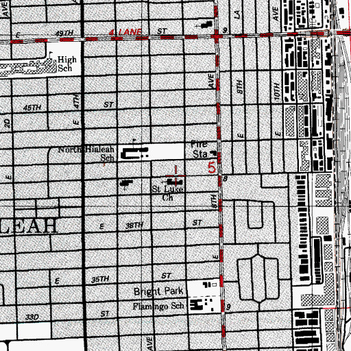 Topographic Map of Saint Luke Christian School, FL