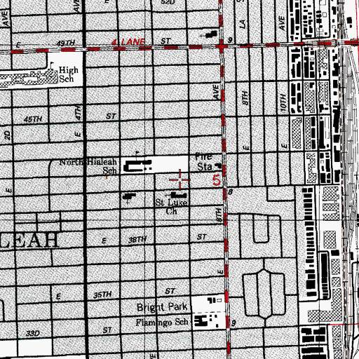 Topographic Map of Saint Luke's Lutheran Day Care Center, FL