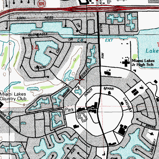 Topographic Map of Saint Margarets Preschool, FL