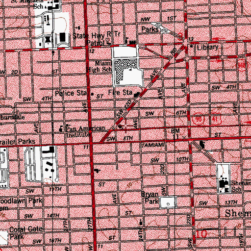 Topographic Map of Saint Matthew's Lutheran School, FL