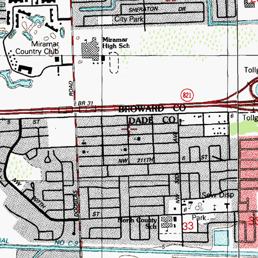 Topographic Map of Saint Michael's Preschool, FL