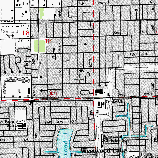 Topographic Map of Saint Thomas Academy, FL