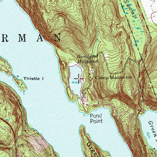 Topographic Map of Haviland Millpond, CT