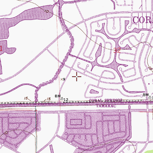 Topographic Map of Riverside Elementary School, FL