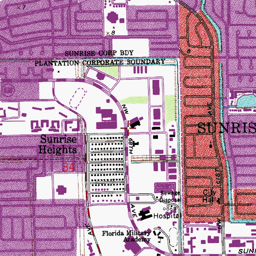 Topographic Map of Riverwood South Youth Elementary School, FL