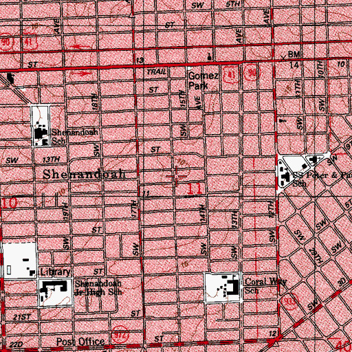 Topographic Map of Rodriguez Day Care Center, FL