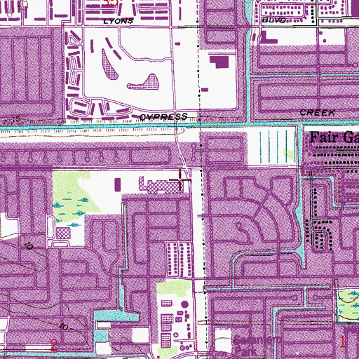 Topographic Map of Presidential Palace Shopping Center, FL