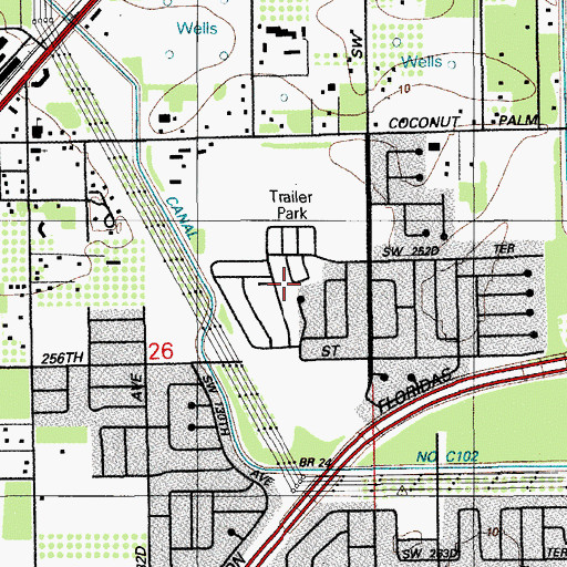 Topographic Map of Princetonian Park, FL