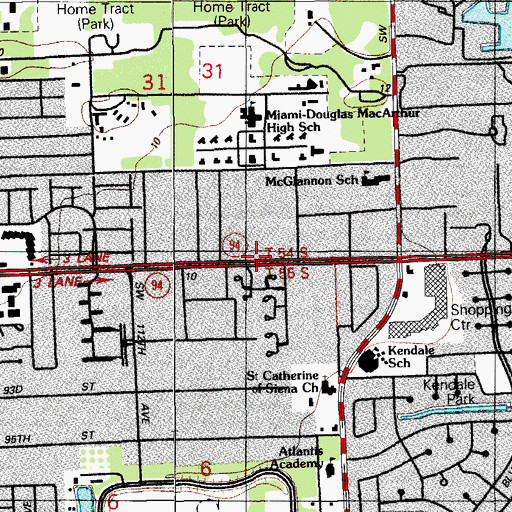 Topographic Map of Project Thrive Day Care Center, FL