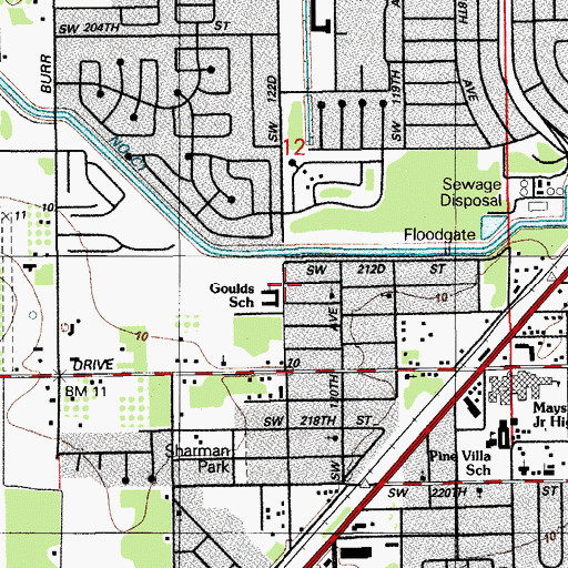 Topographic Map of Project Thrive South Day Care Center, FL