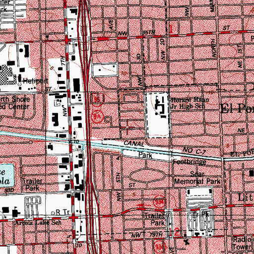 Topographic Map of Providence Hope Evangelical Ministry School, FL