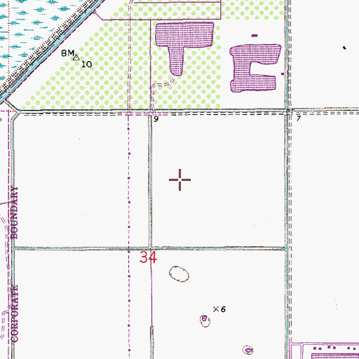 Topographic Map of Racal Milgro Industrial Park, FL