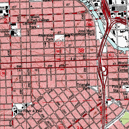 Topographic Map of Rainbow Little Havana Day Care Center, FL