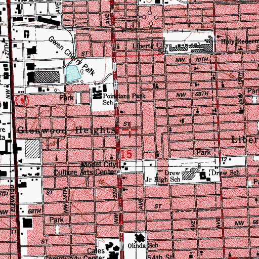 Topographic Map of Randolph's Kiddies Inn Day Care Center, FL
