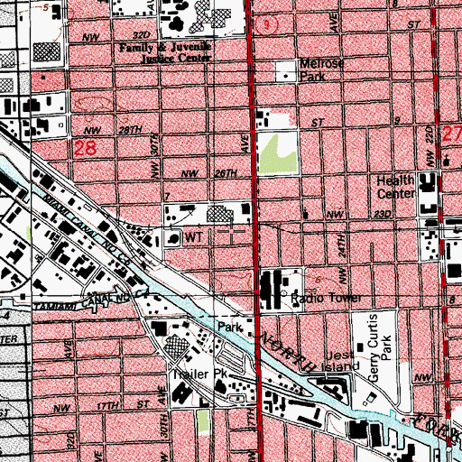 Topographic Map of River Park Trailer Park, FL
