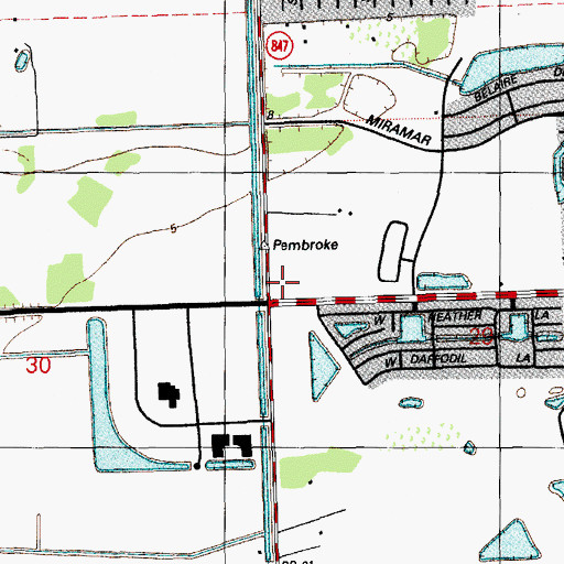 Topographic Map of River Run Shopping Center, FL