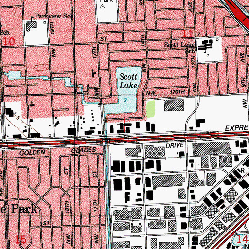 Topographic Map of Plaza Executive Center, FL