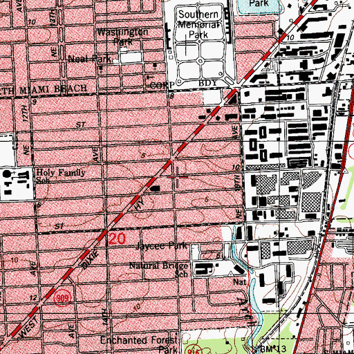 Topographic Map of Plaza Nursing and Rehabilitation Center, FL