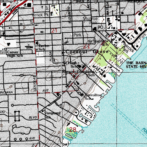 Topographic Map of Plymouth Preschool of Plymouth Congregational Church, FL