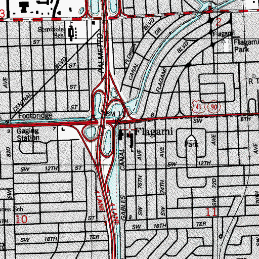Topographic Map of Palmetto Subacute Care Center, FL
