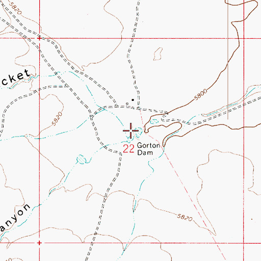 Topographic Map of Golden Dam Tank, AZ
