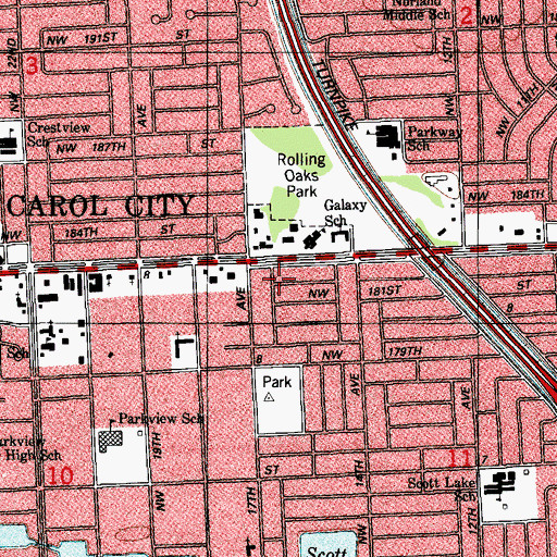 Topographic Map of Pearson Day Care Center, FL