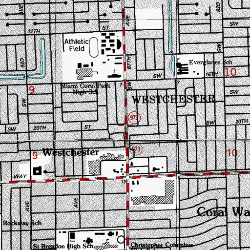 Topographic Map of Pebbles Day Care Center, FL