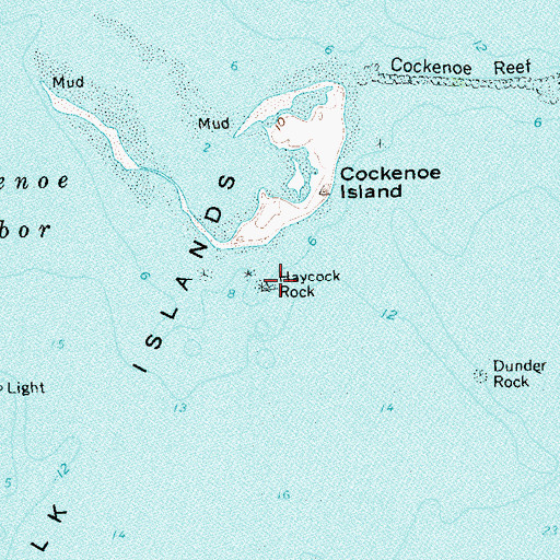Topographic Map of Haycock Rock, CT