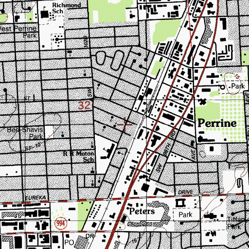 Topographic Map of Perrine Head Start, FL