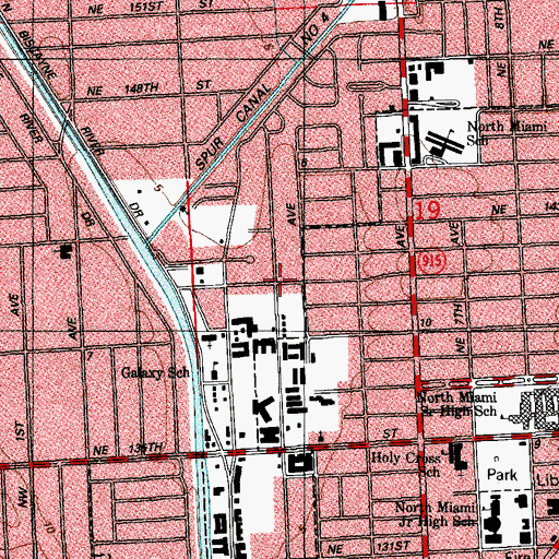 Topographic Map of Pines Nursing Home, FL