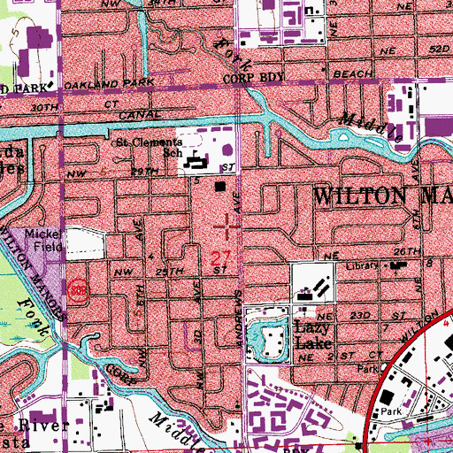 Topographic Map of Palm Court Nursing and Rehabilitation Center, FL