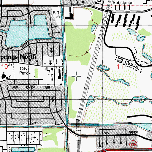 Topographic Map of Palm Springs Landfill, FL