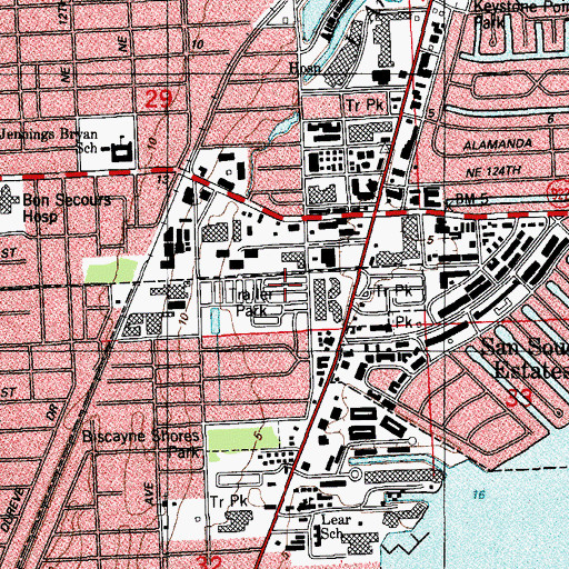 Topographic Map of Palm Trailer Park, FL