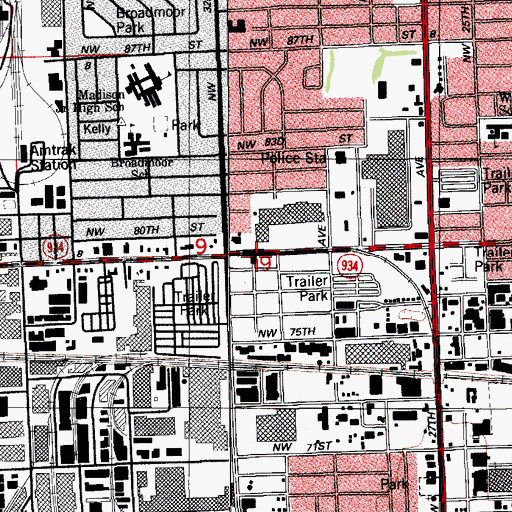 Topographic Map of Northside Station, FL