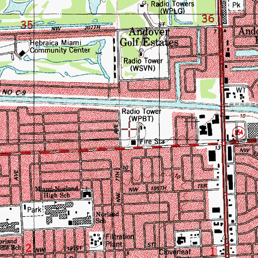 Topographic Map of Norwood Landfill, FL