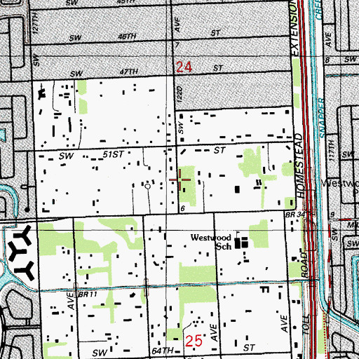 Topographic Map of Nueva Jerusalen Christian Care Center, FL