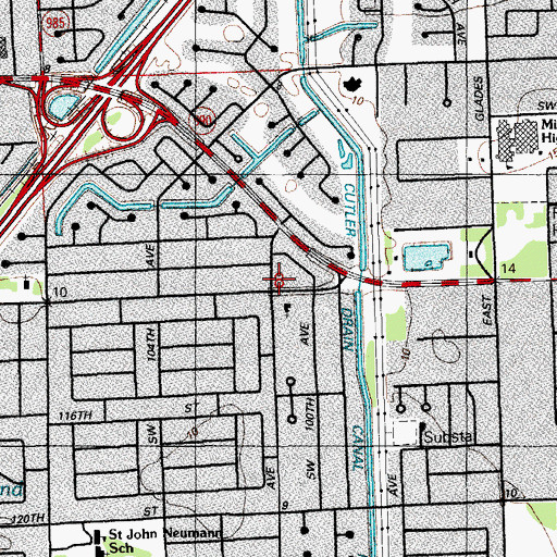 Topographic Map of Oak Grove Child Development Center, FL