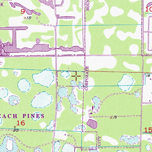 Topographic Map of Okeeheelee Middle School, FL